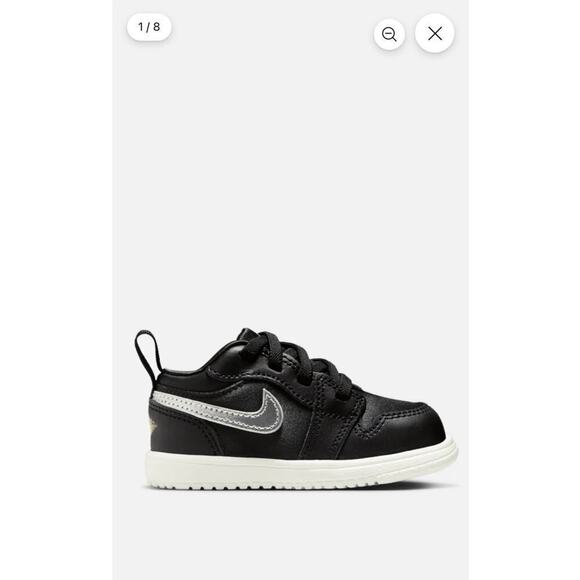 Jordan 1 Low ALT SE (TD) Black, Metallic Silver-Sail/Size-4 C / FZ3922 001 - Picture 9 of 13